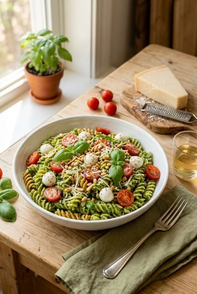 Gluten Free Pesto Pasta Salad