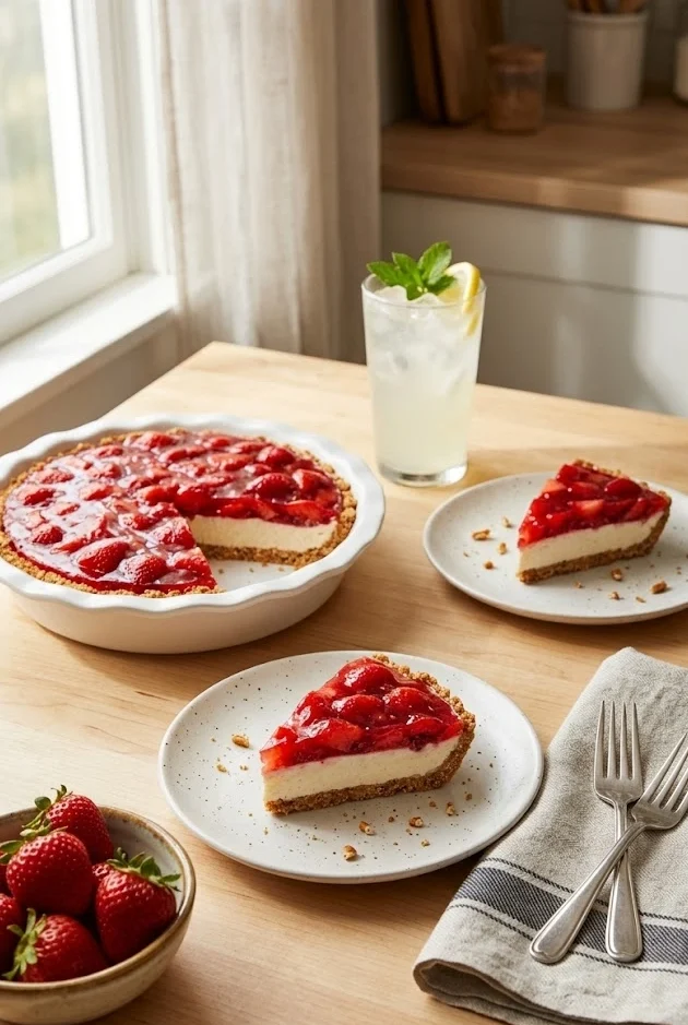 Strawberry Pretzel Pie