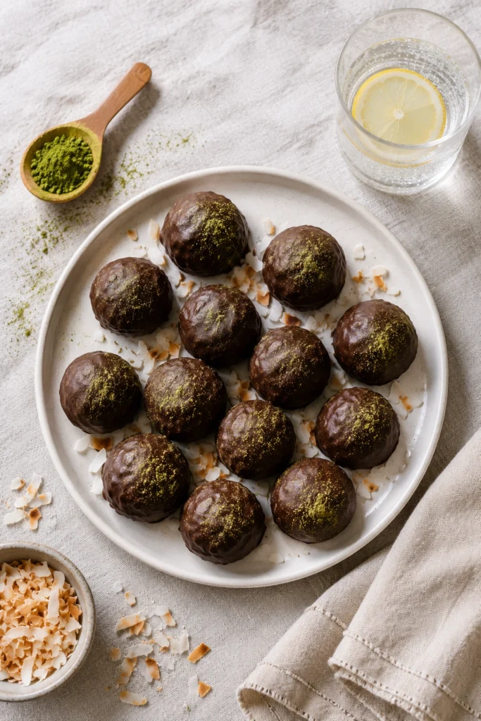 Matcha Coconut Bites