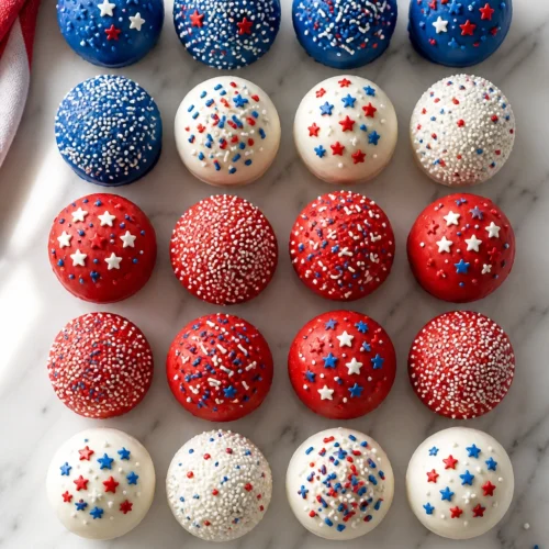 Patriotic 4th of July Cake Balls