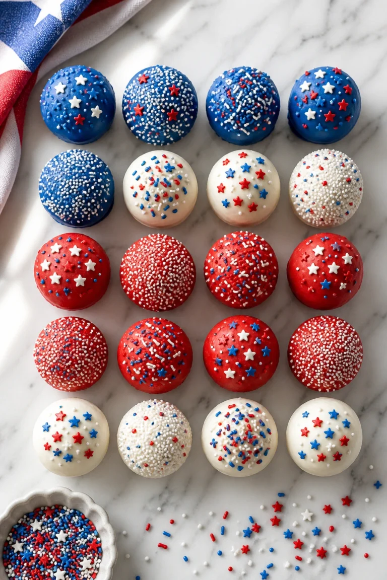 Patriotic 4th of July Cake Balls