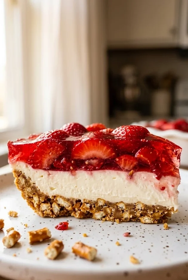 Strawberry Pretzel Pie