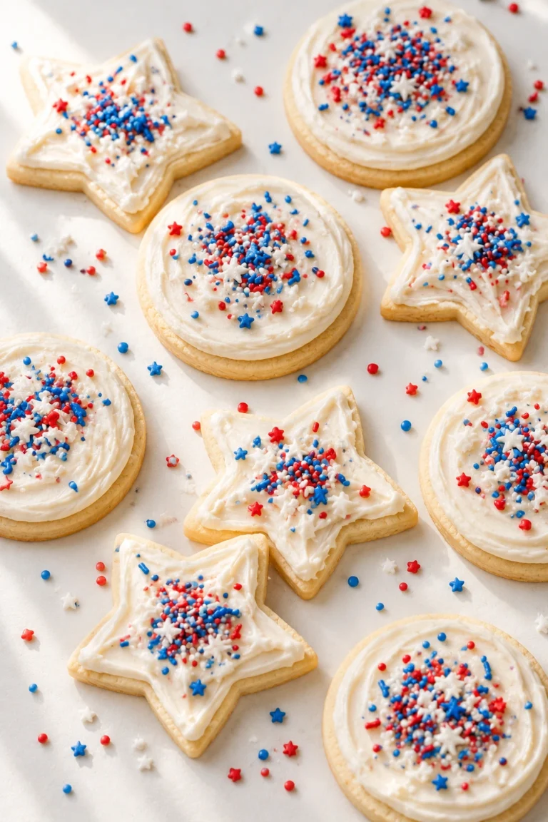 4th of July Sugar Cookies with Buttercream Frosting