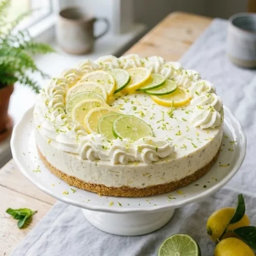Lemon Lime No Bake Cheesecake