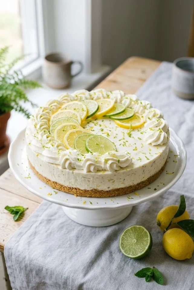 Lemon Lime No Bake Cheesecake