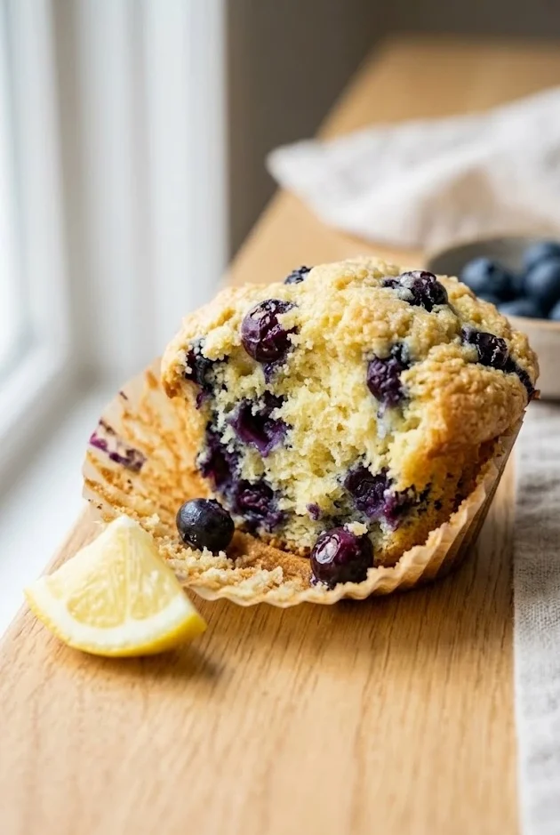 Vegan Lemon Blueberry Muffins