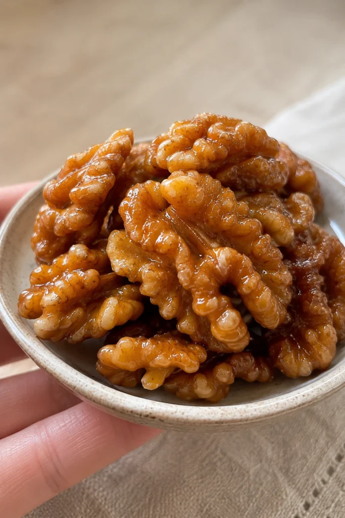 Easy Caramelized Walnuts with Maple Syrup
