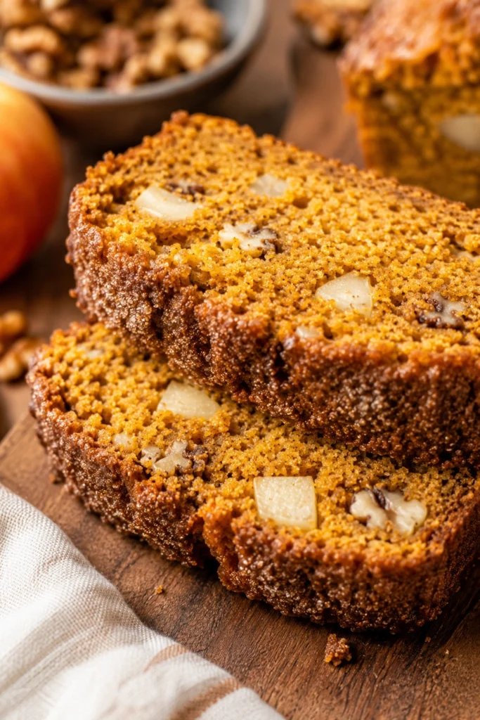 Vegan Pumpkin Bread with Apples