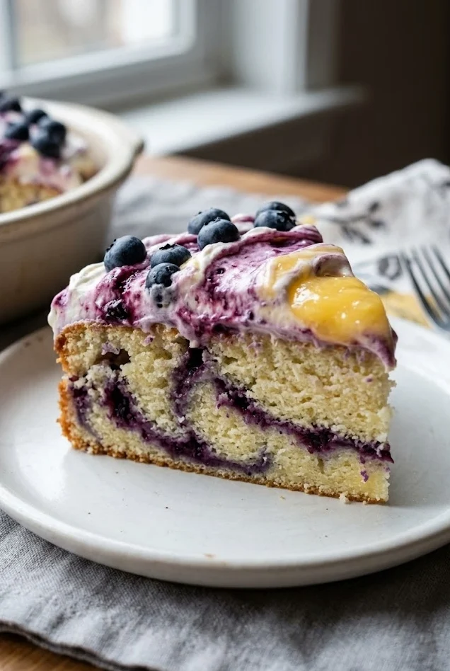 Blueberry Swirled Lemon Cake