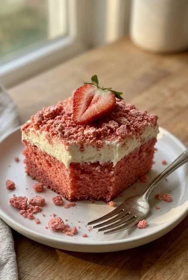 Strawberry Crunch Cake