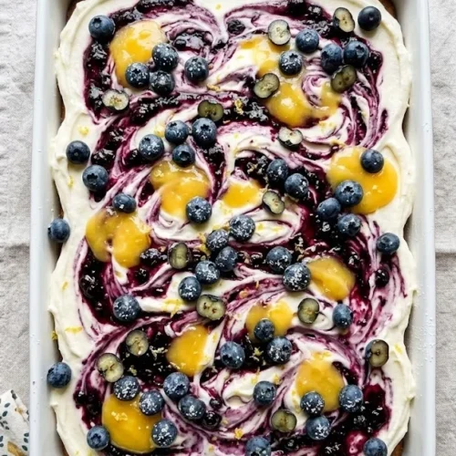 Blueberry Swirled Lemon Cake