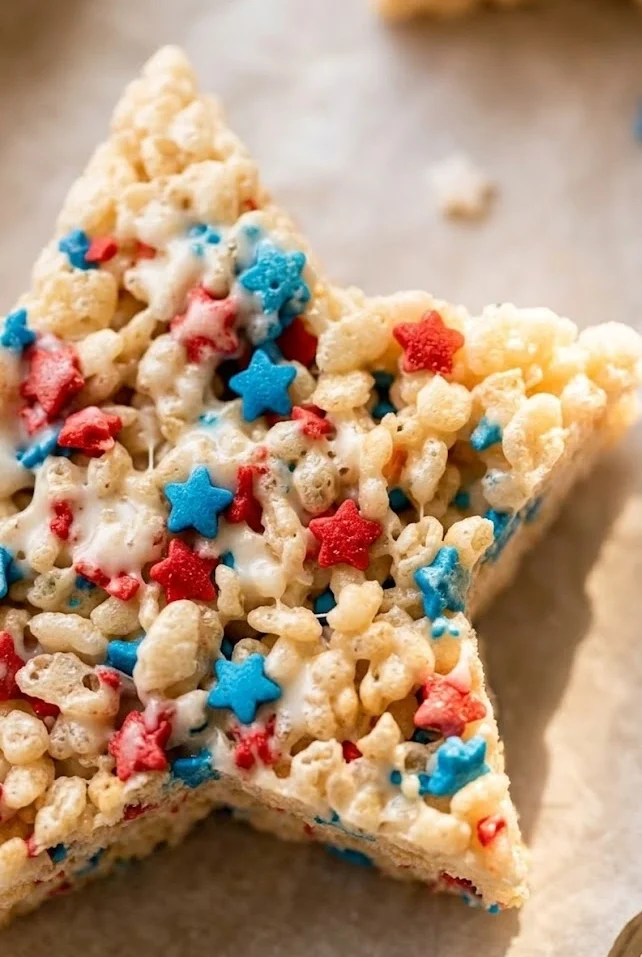 Red White Blue Rice Krispie Treat Stars