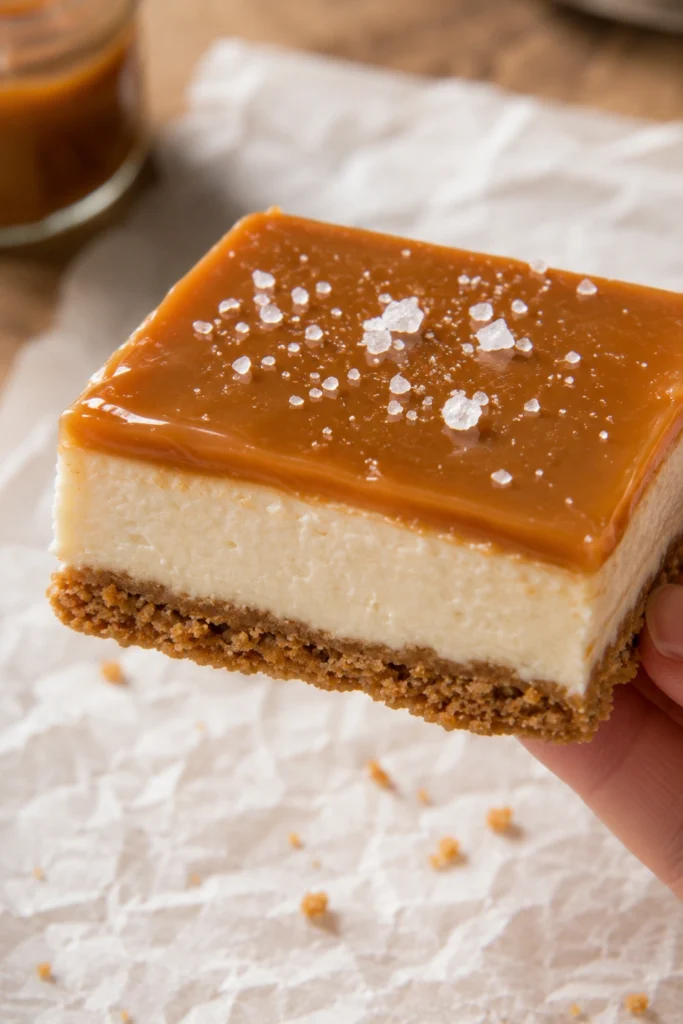 Salted Caramel Cheesecake Bars