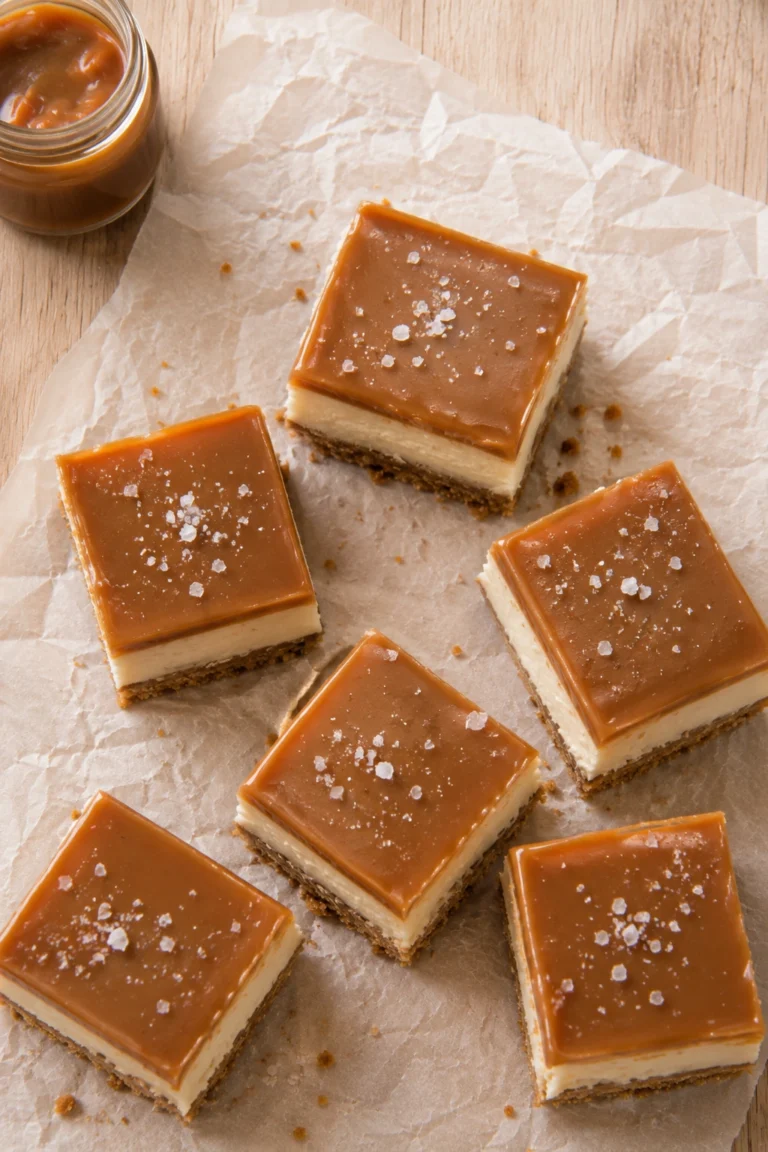 Salted Caramel Cheesecake Bars