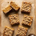 Oatmeal Crumble Pumpkin Pie Bars