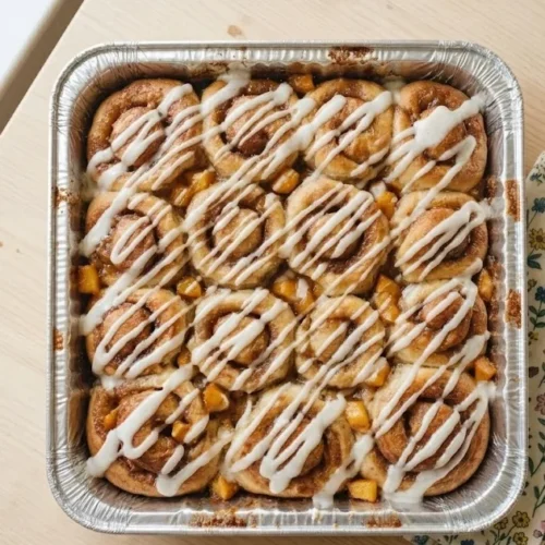 Cinnamon Sugar Peach Parker House Rolls