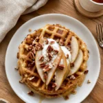 Vegan Pear Ginger Waffles