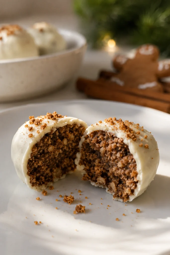 Healthy Gingerbread Energy Bites