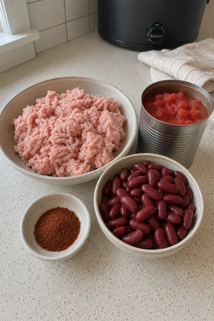 Crockpot Turkey Chili Ingredients