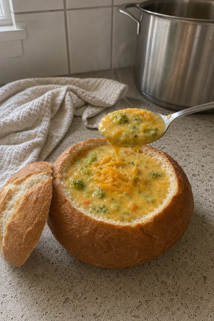 Broccoli Cheddar Soup hero shot 