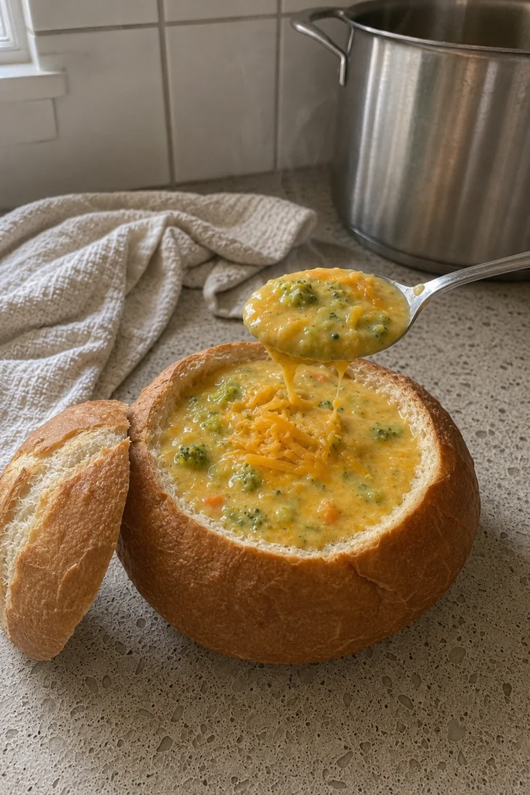 Broccoli Cheddar Soup hero shot