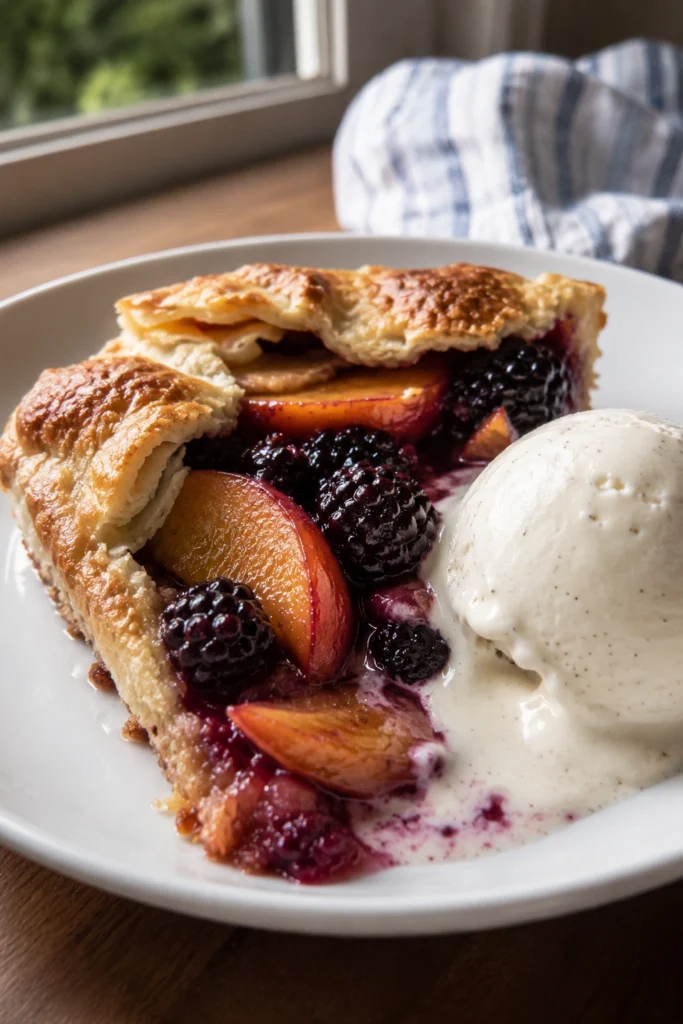 Peach Blackberry Galette