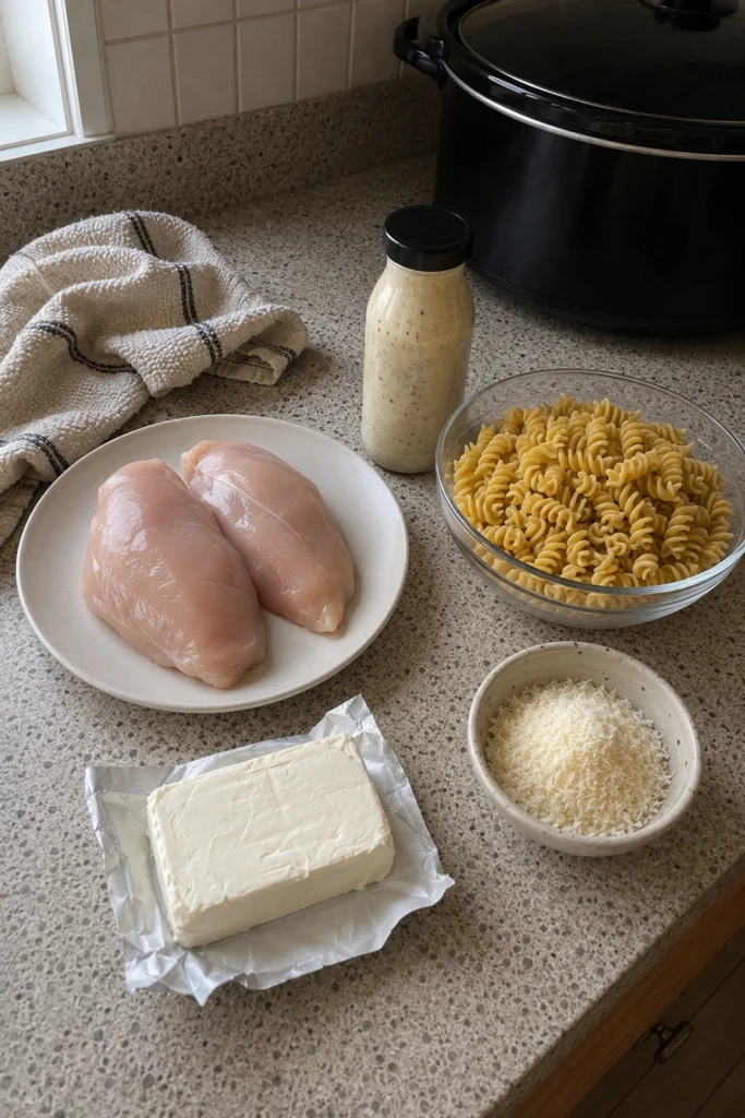 Garlic Parmesan Chicken Pasta ingredients
