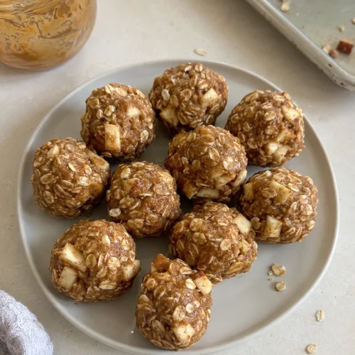 Hero shot of Apple Peanut Butter Energy Bites