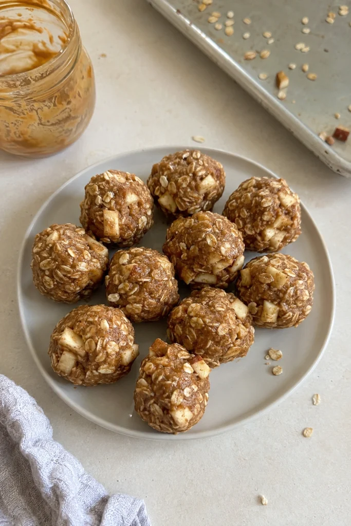 Hero shot of Apple Peanut Butter Energy Bites