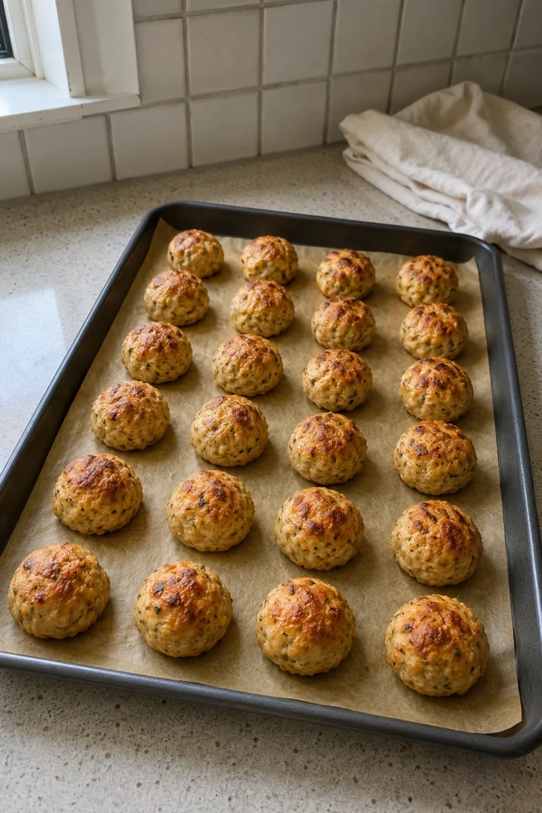 Baked Chicken Meatballs final shot