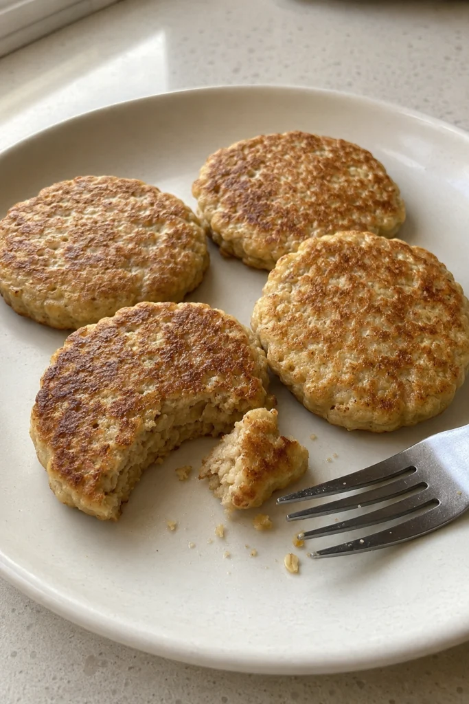 Final shot of Healthy Banana Oat Pancakes
