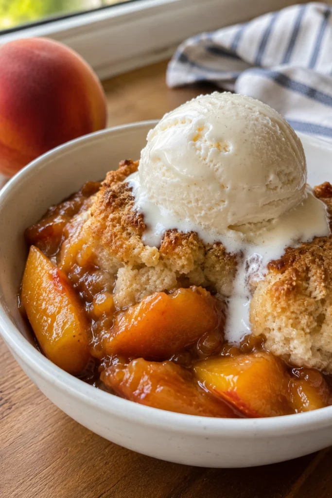 Vegan Peach Cobbler