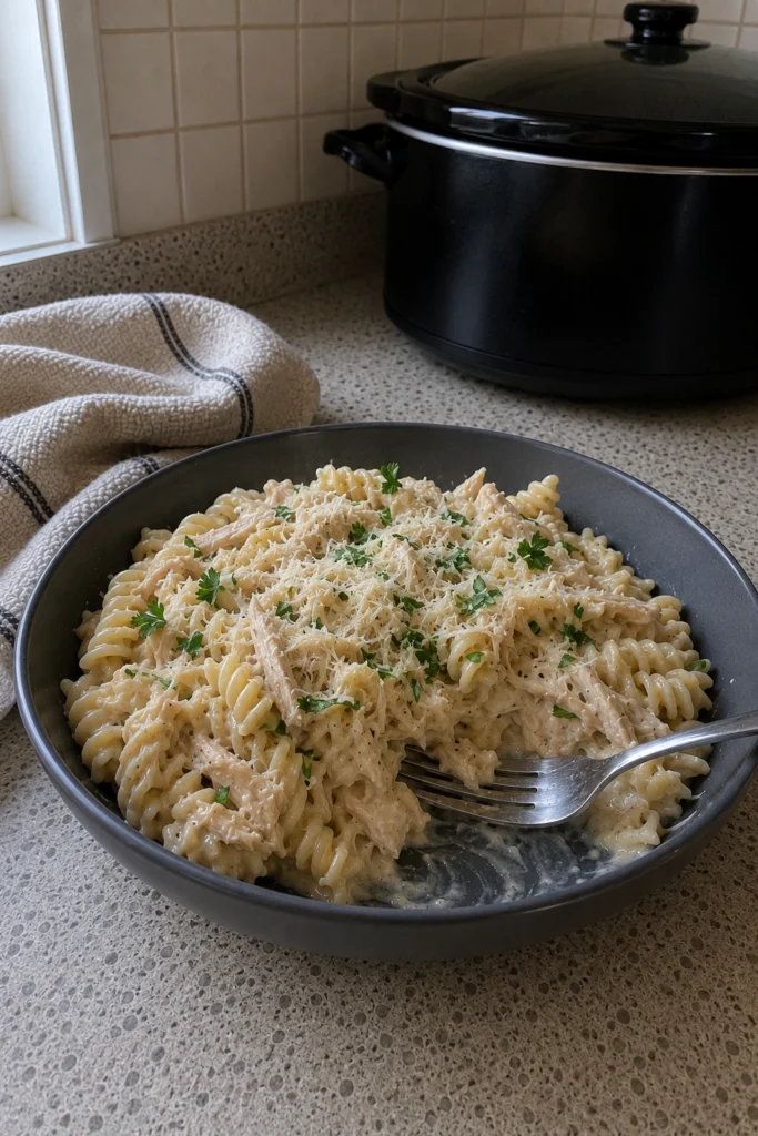 Garlic Parmesan Chicken Pasta final shot