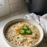 Creamy Crockpot White Chicken Chili hero shot