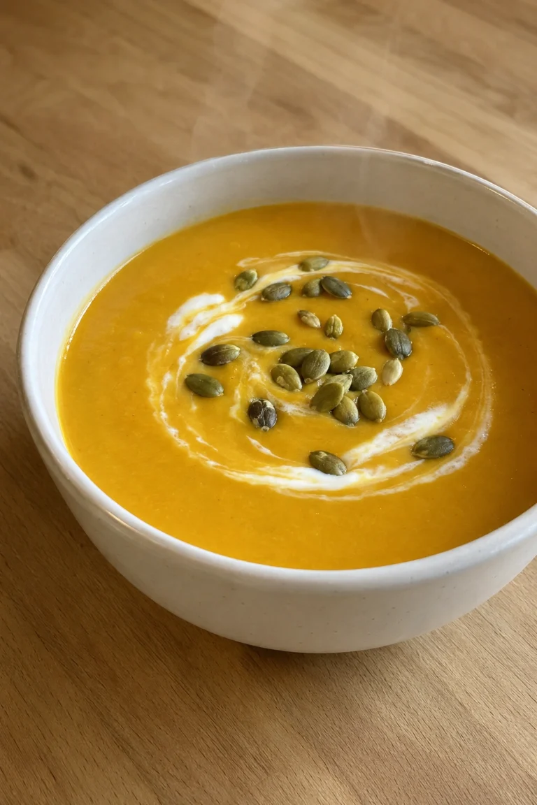 Hero shot of Slow Cooker Butternut Squash Soup