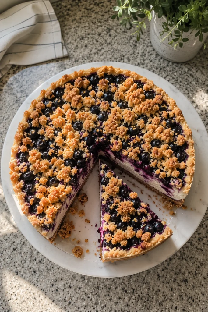 Blueberry Crumble Cheesecake