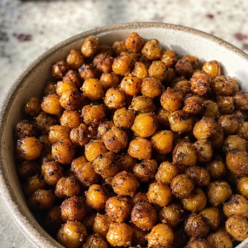 Crispy Roasted Chickpea Snacks Hero Shot