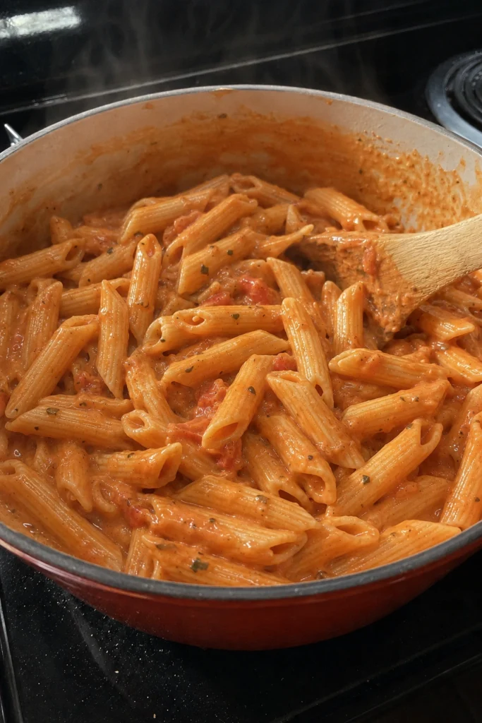 One-Pot Creamy Tomato Pasta Final shot