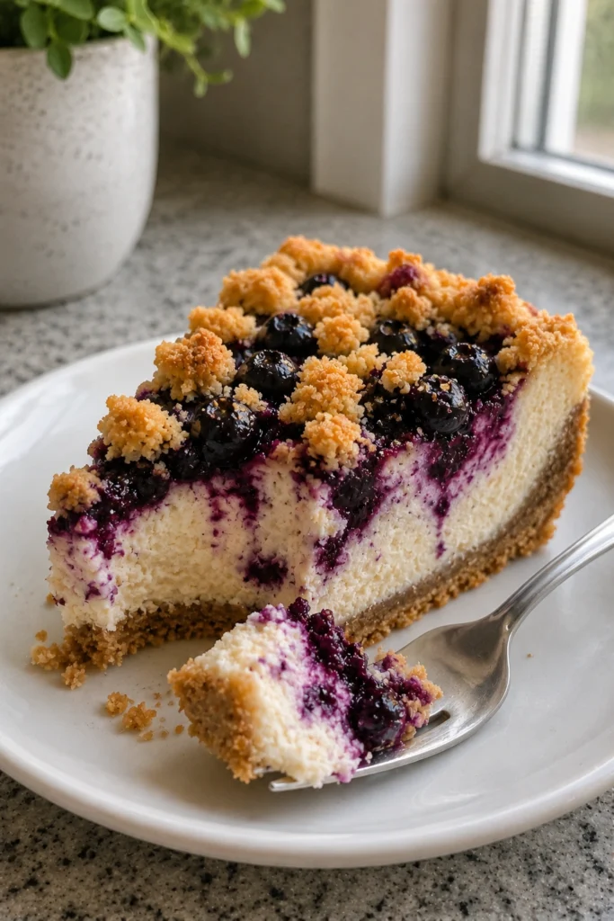 Blueberry Crumble Cheesecake