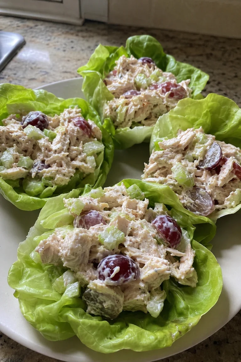 Healthy Chicken Salad Lettuce Wraps Final shot