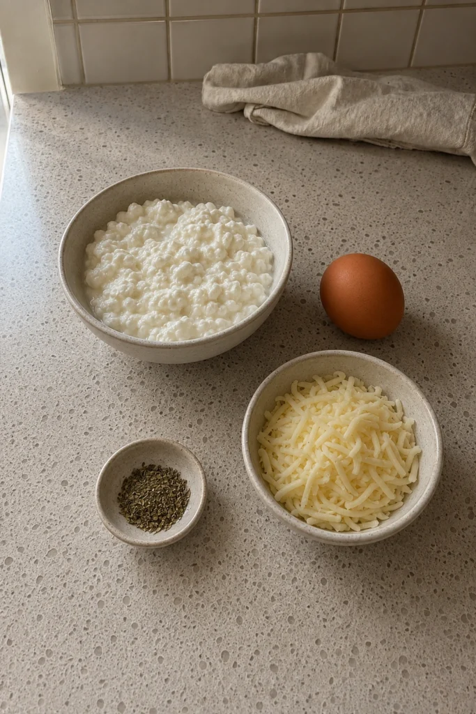 Easy Cottage Cheese Flatbread Ingredients
