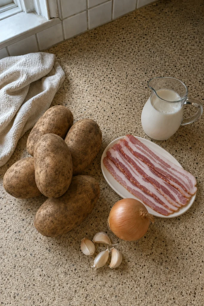 Creamy Potato Soup ingredients