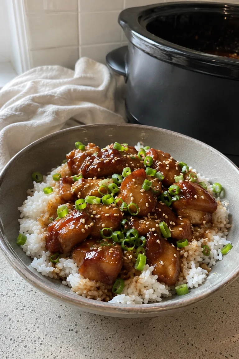 Crockpot Honey Garlic Chicken hero shot