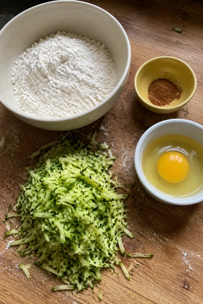 Healthy Zucchini Muffins Ingredients