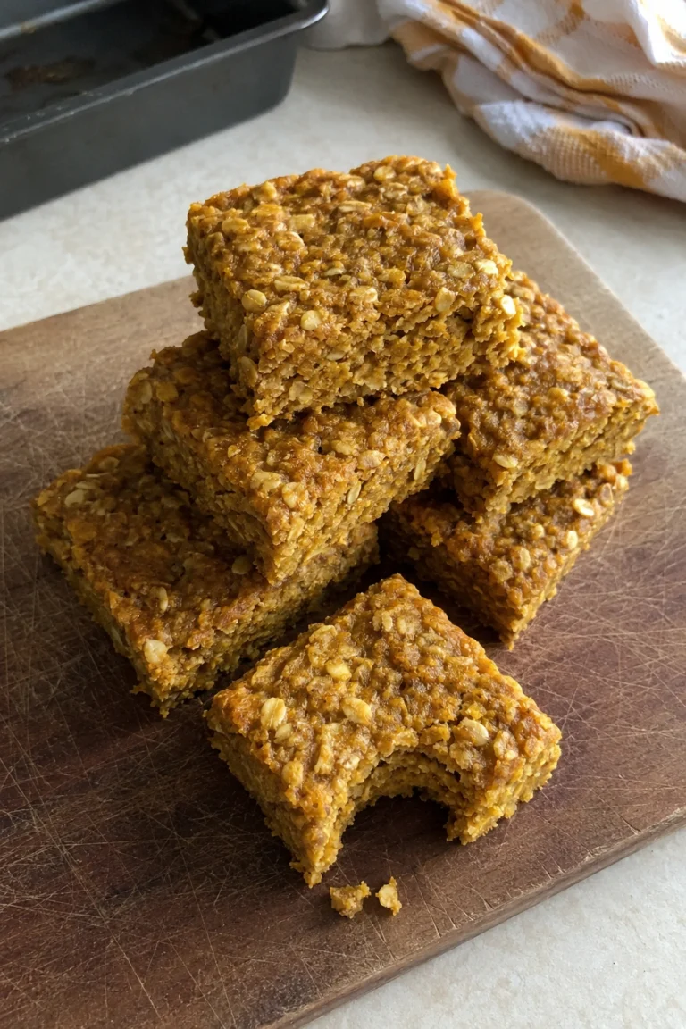 Final Shot ofEasy Healthy Pumpkin Oatmeal Bars
