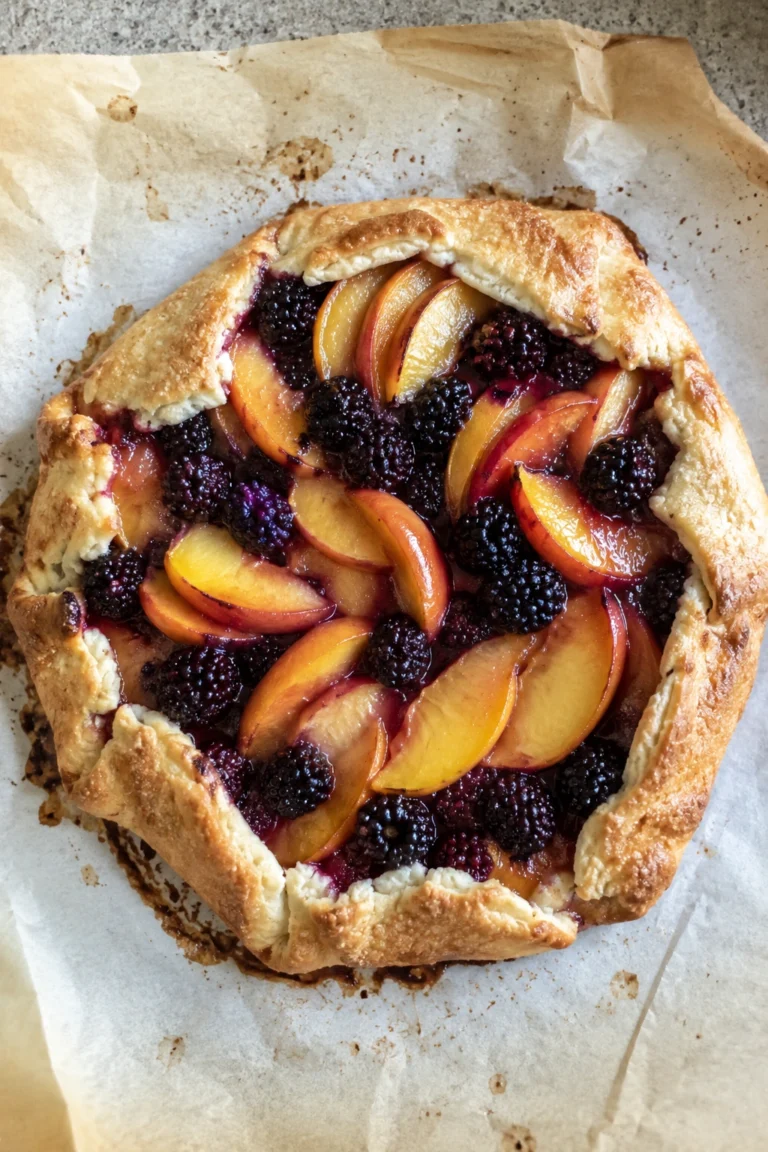 Peach Blackberry Galette