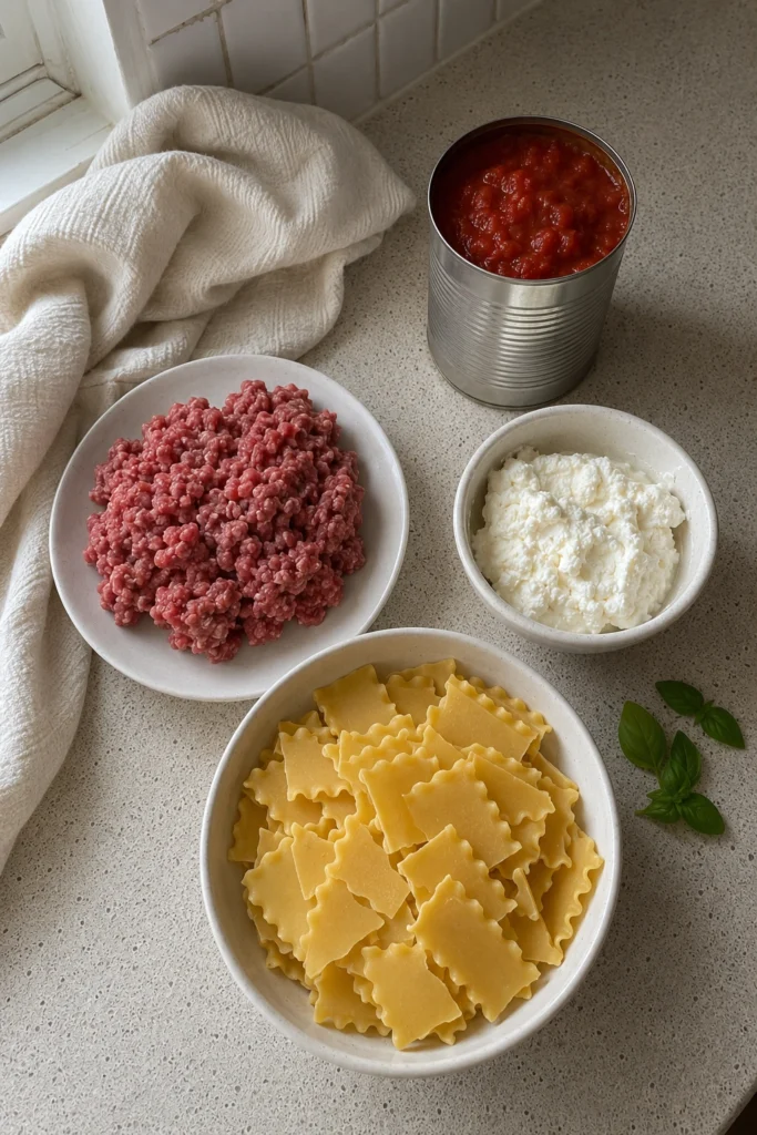 Lasagna Soup ingreedients