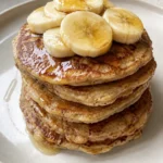 Hero shot of Healthy Banana Oat Pancakes