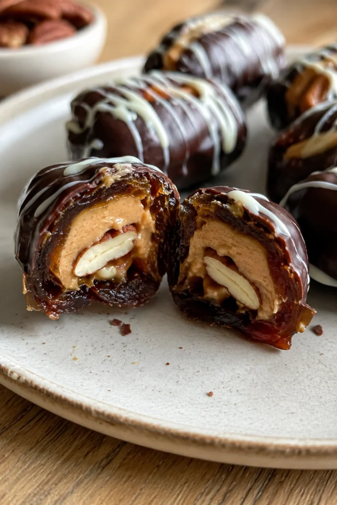 Chocolate Peanut Butter Stuffed Dates