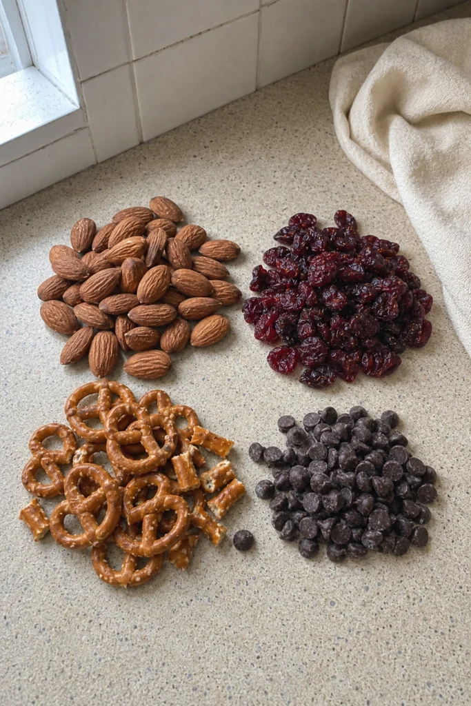 Healthy Trail Mix ingredients